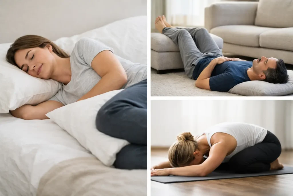 Mejores posiciones para descansar la espalda